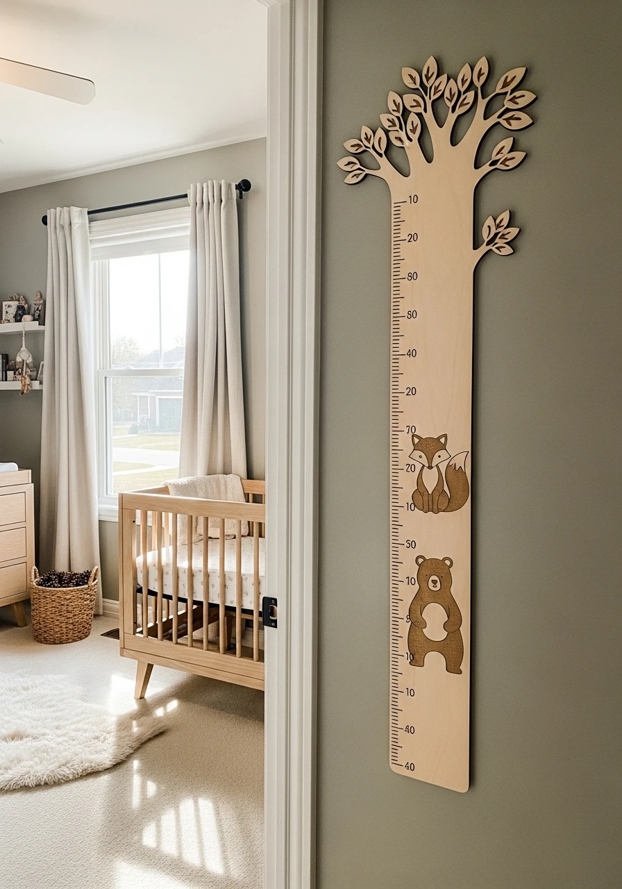Woodland Growth Chart - 50 Affordable Ideas for the Perfect Woodland Nursery