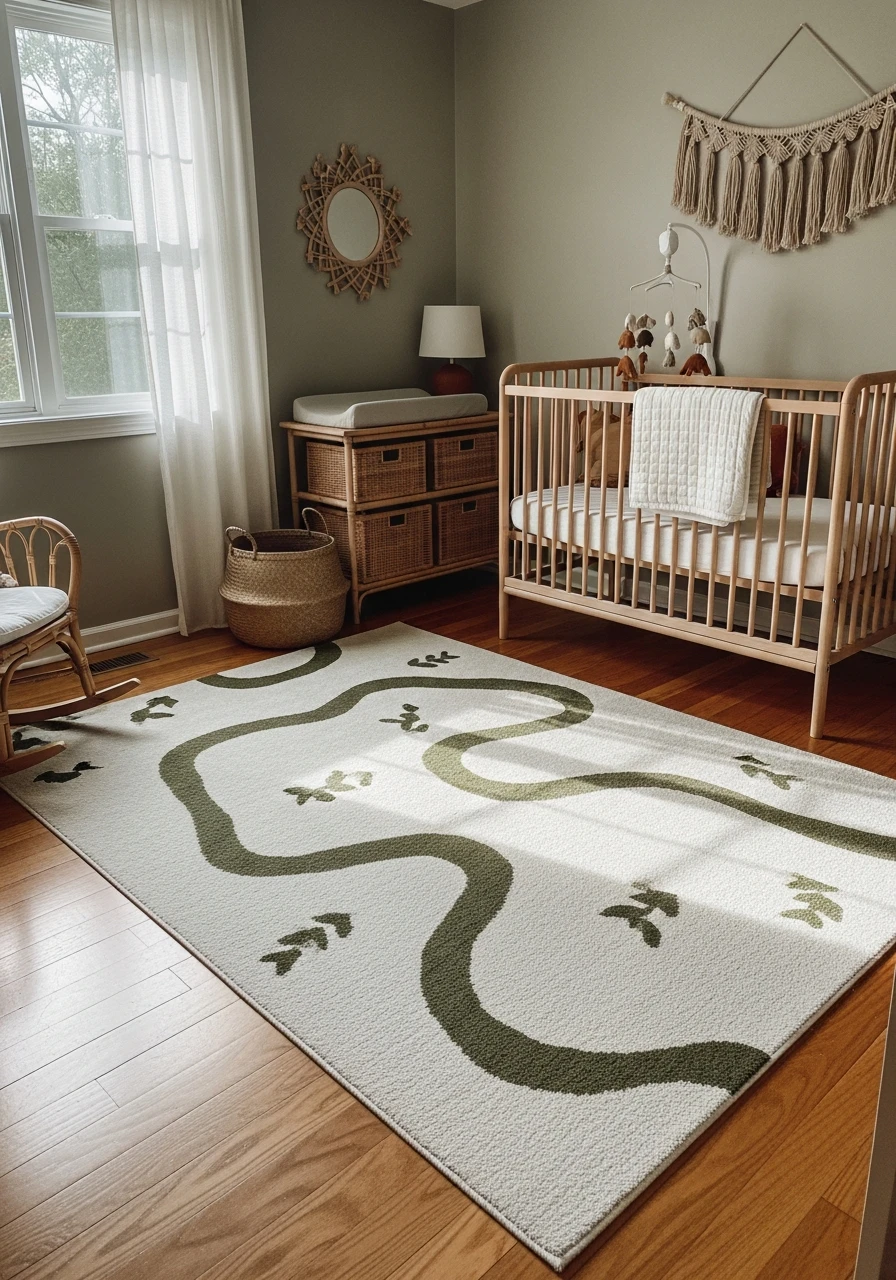 Forest Path Area Rug - 50 Affordable Ideas for the Perfect Woodland Nursery