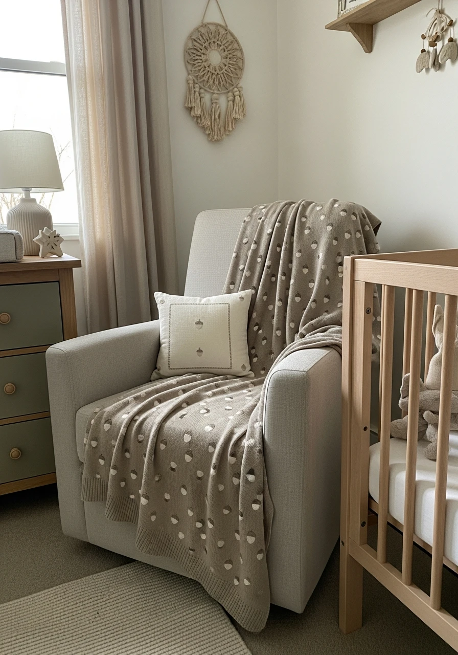 Acorn Pattern Decor - 50 Affordable Ideas for the Perfect Woodland Nursery