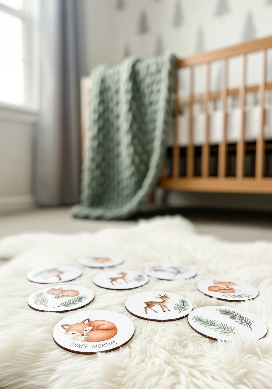 Woodland Milestone Cards - 50 Affordable Ideas for the Perfect Woodland Nursery