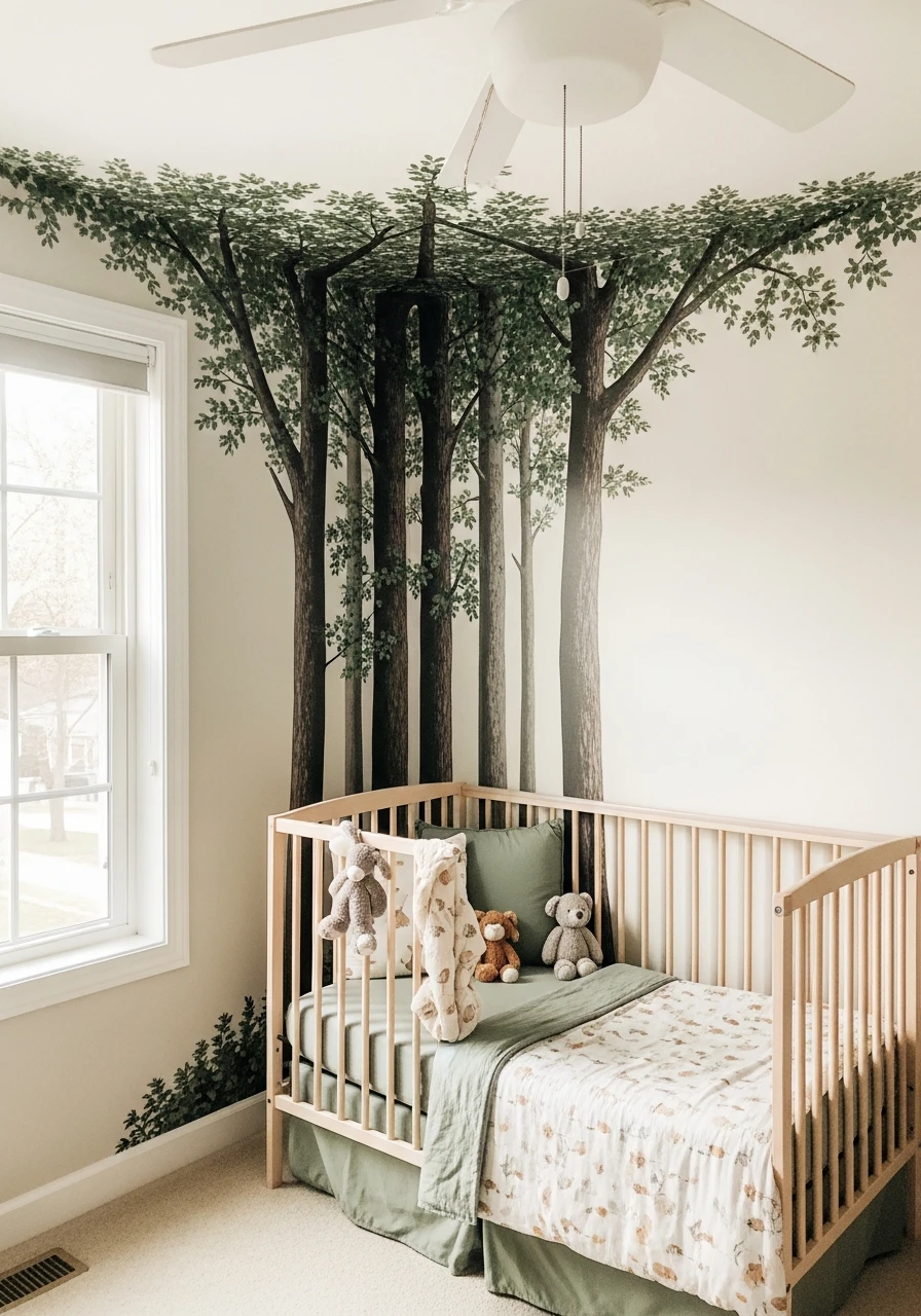 Corner Canopy Decal - 50 Affordable Ideas for the Perfect Woodland Nursery