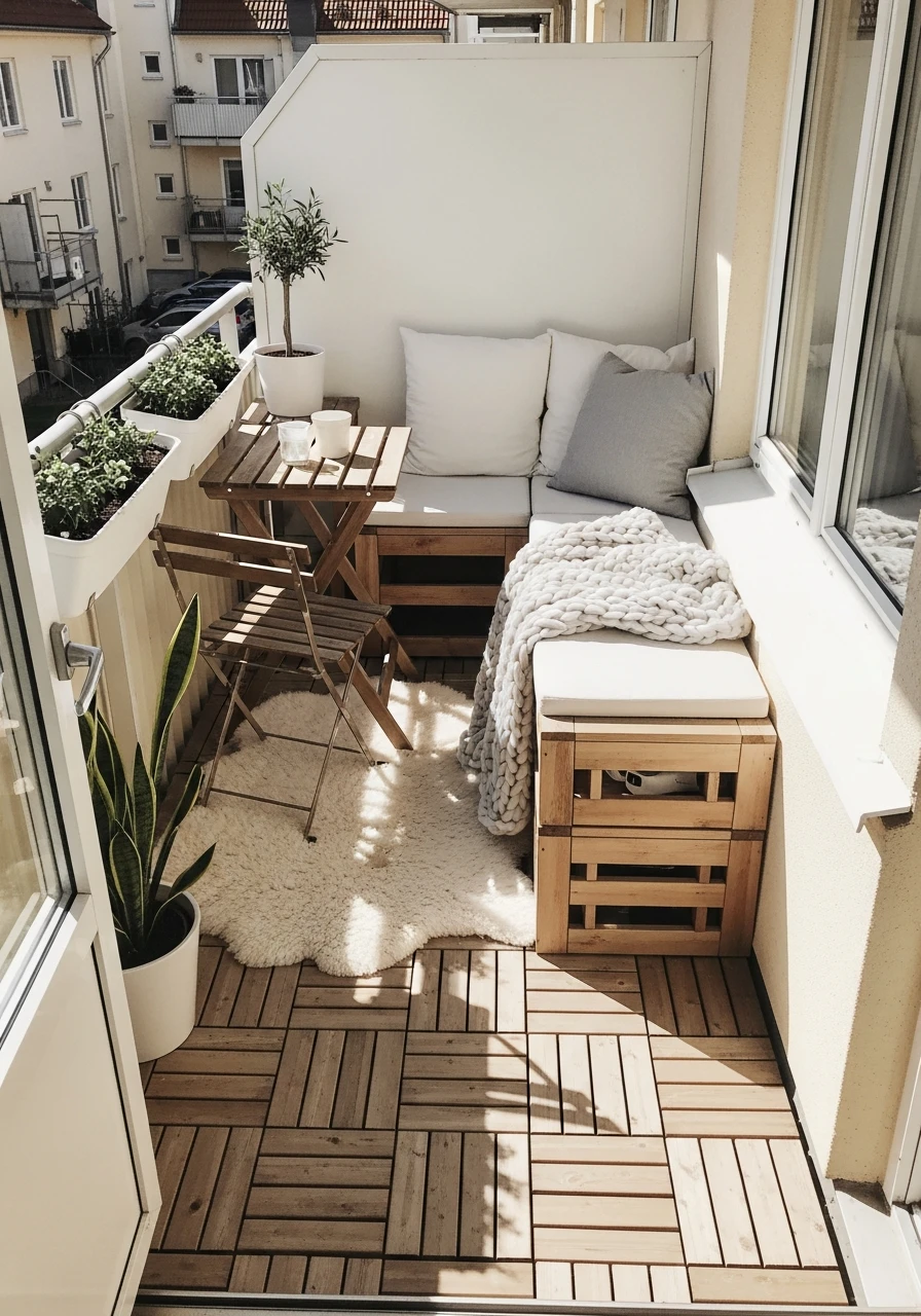 Scandinavian Patio Style - 50 Budget-Friendly apartment patio ideas That Look High-End