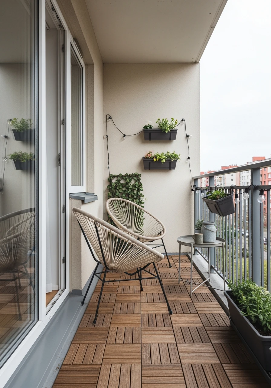 Small Patio Entertaining Zone - 50 Budget-Friendly apartment patio ideas That Look High-End