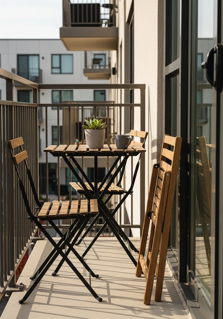 Foldable Patio Furniture - 50 Budget-Friendly apartment patio ideas That Look High-End