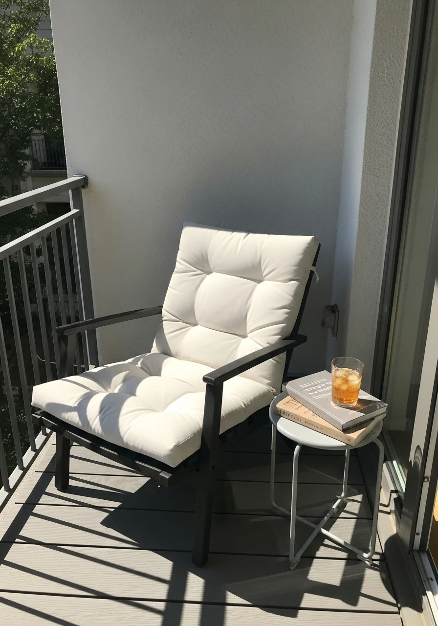 Single Lounge Chair - 50 Budget-Friendly apartment patio ideas That Look High-End