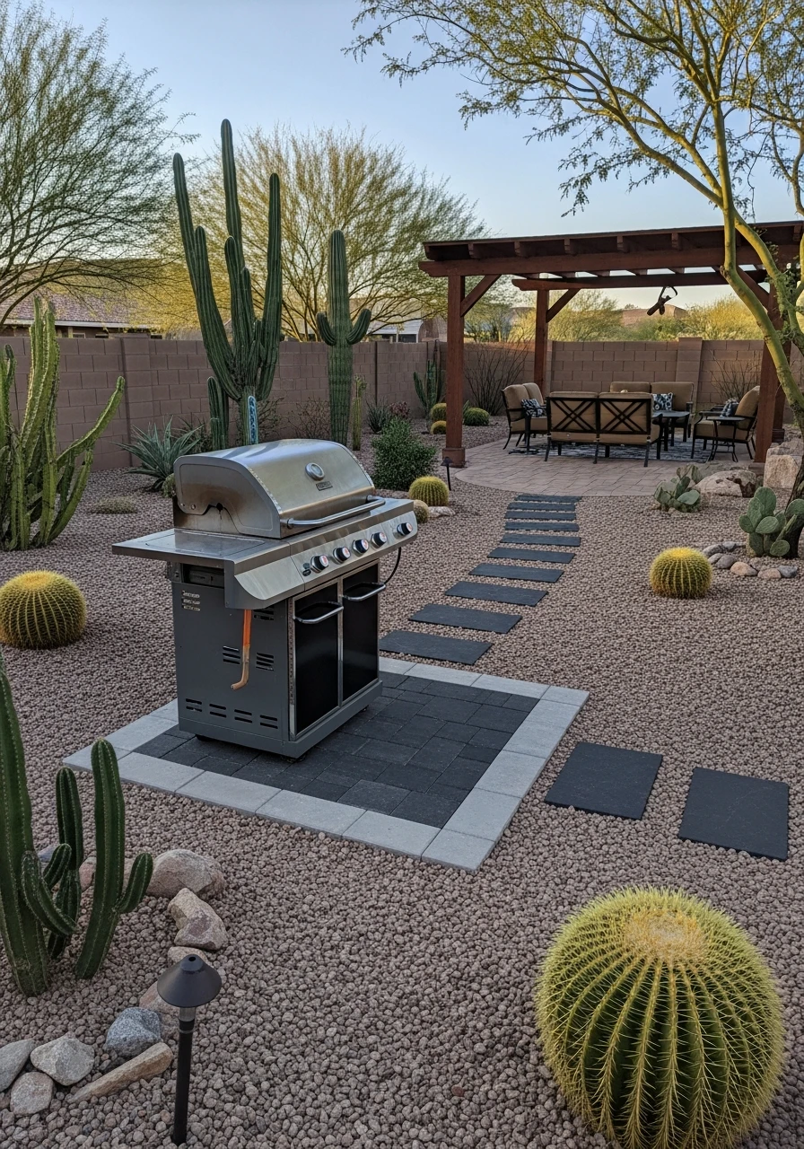 Designate a Grill Zone - 40 Arizona Backyard Ideas That Beat the Heat on a Budget
