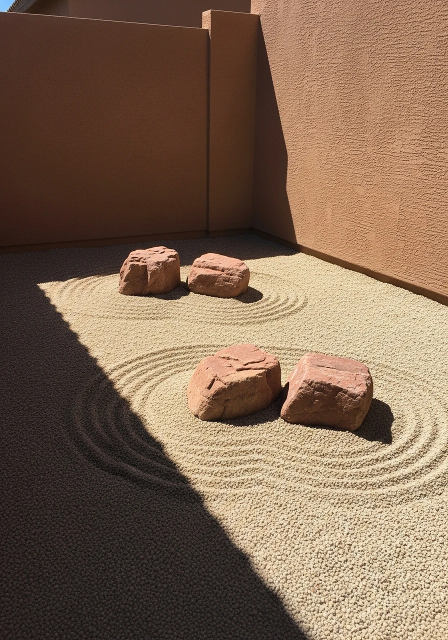 Create a Zen Rock Garden - 40 Arizona Backyard Ideas That Beat the Heat on a Budget