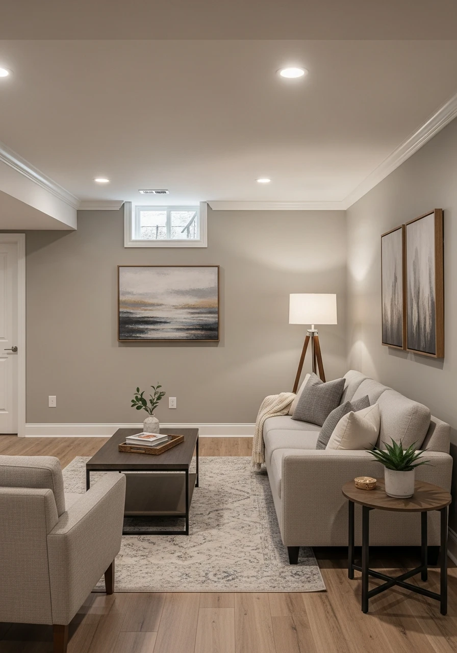 Agreeable Greige Balanced Basement Neutral