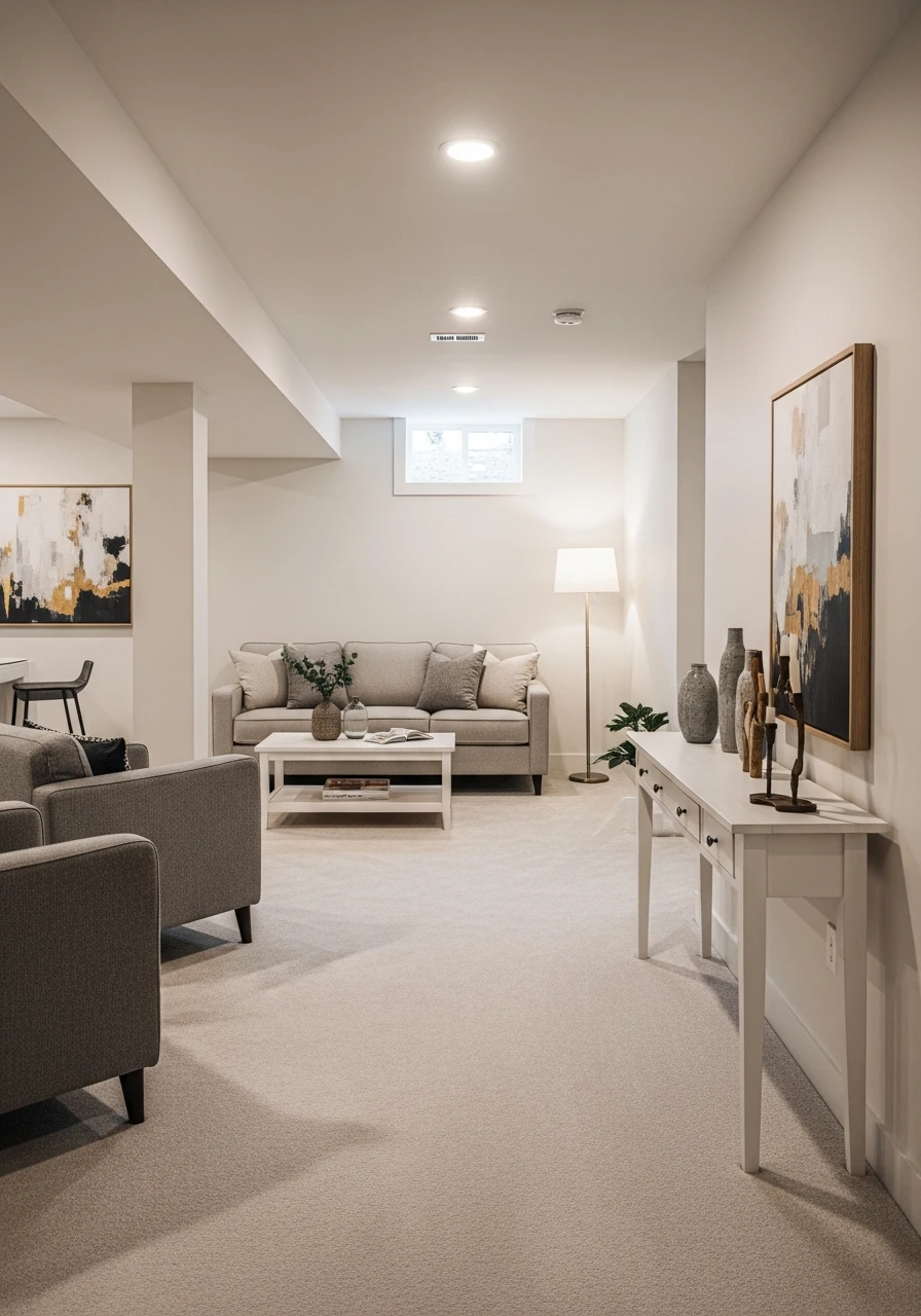 Cloud White Airy Basement Color