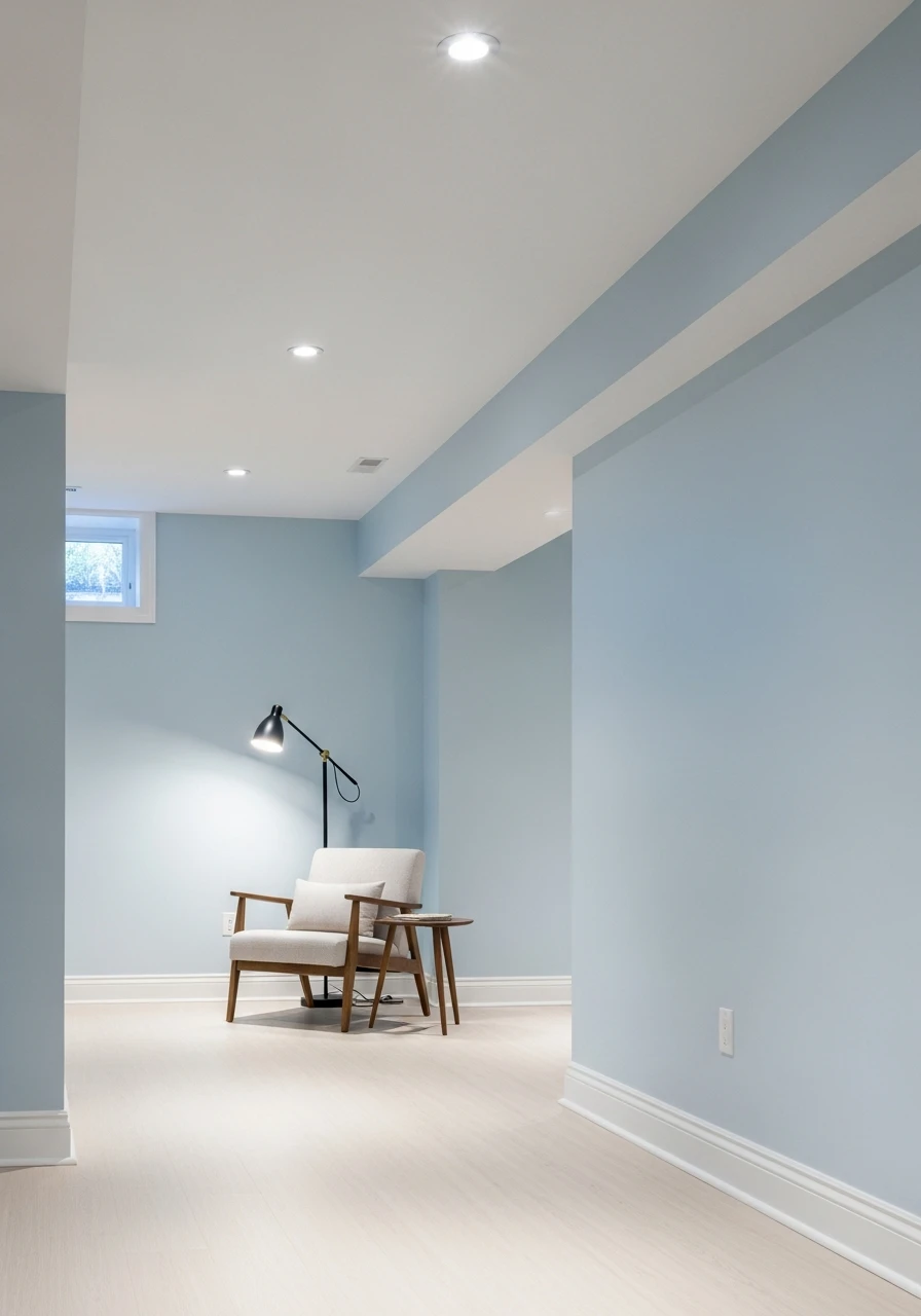 Powder Blue Light Basement Tone