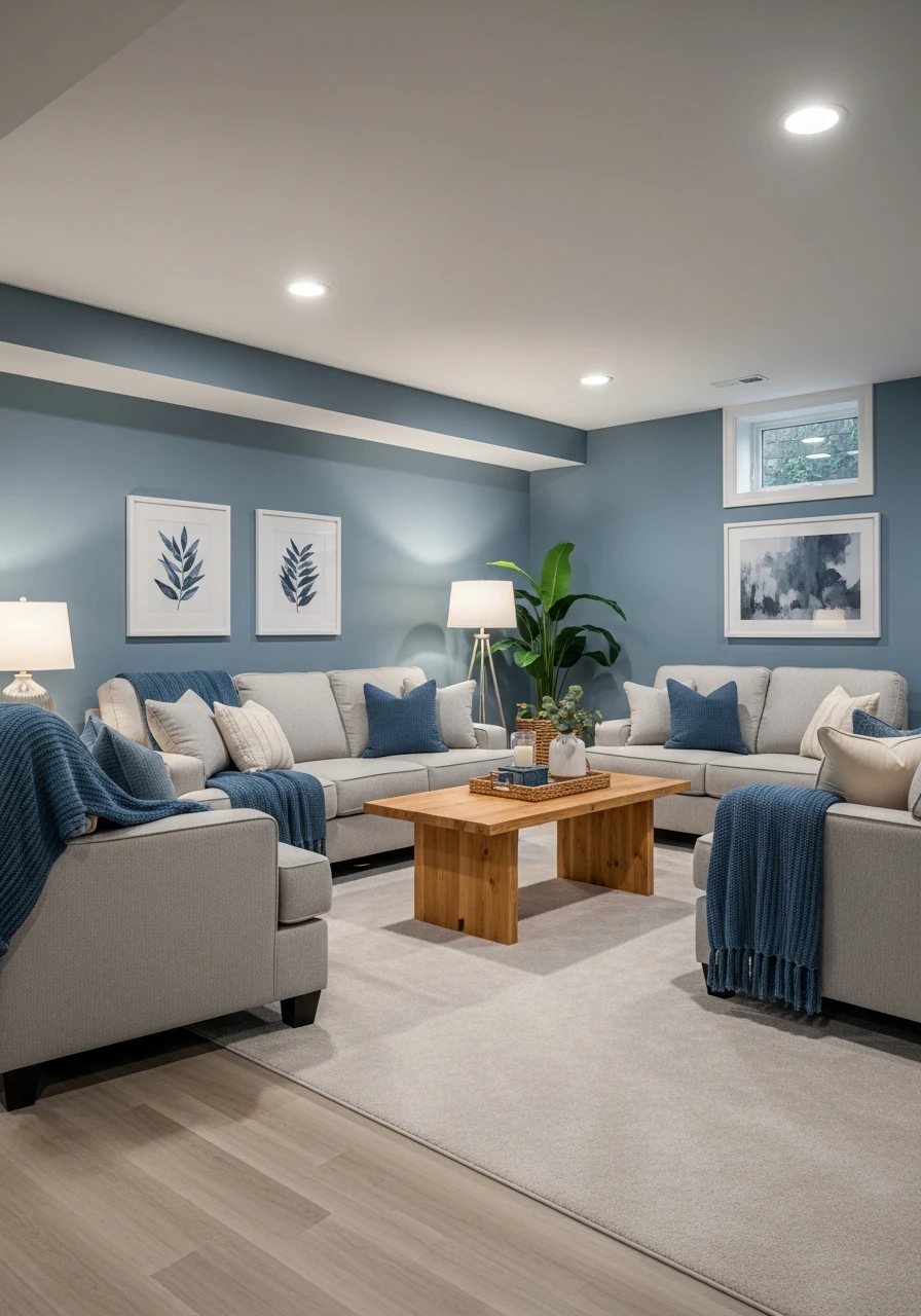 Soft Denim Blue Casual Basement Style