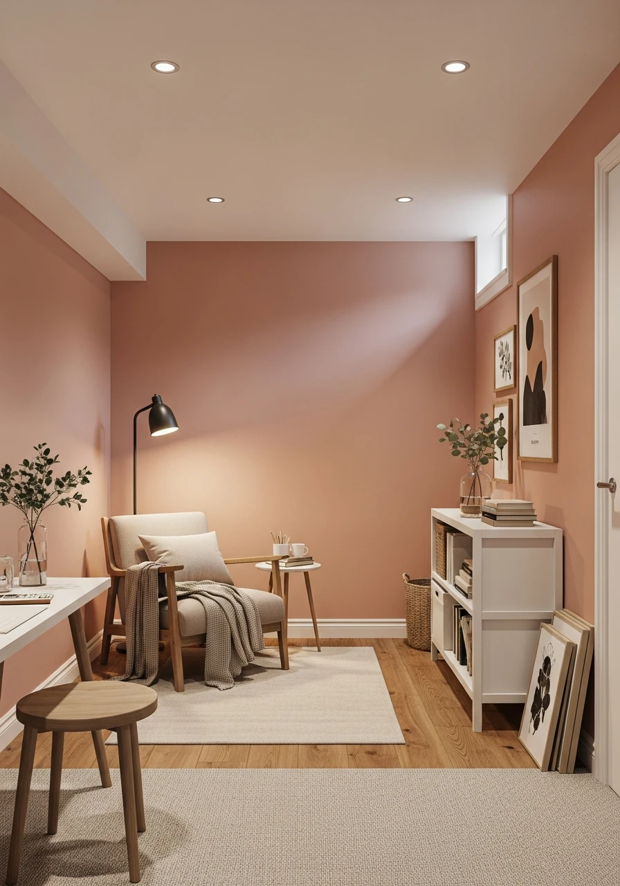 Dusty Rose Soft Basement Color
