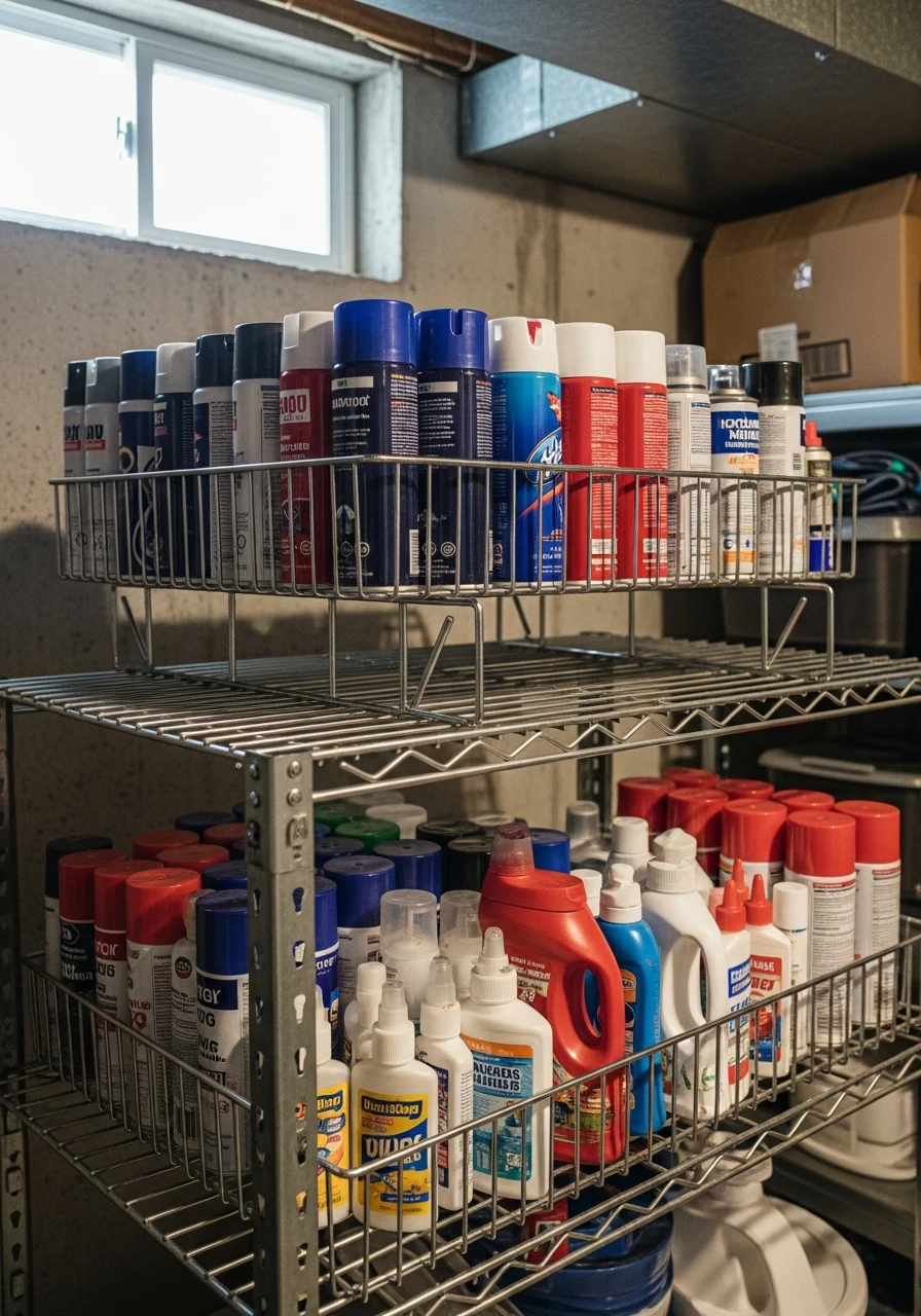 Use Shelf Risers - 45 Genius Basement Storage Ideas to Tidy Your Space