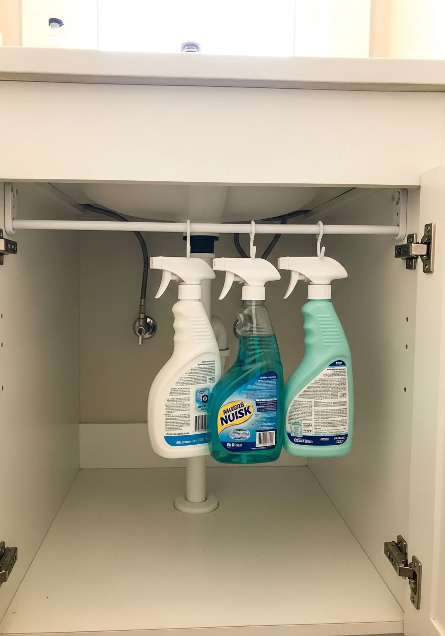 Tension Rod Under Sink - 50 Genius Bathroom Storage Ideas That Look Expensive