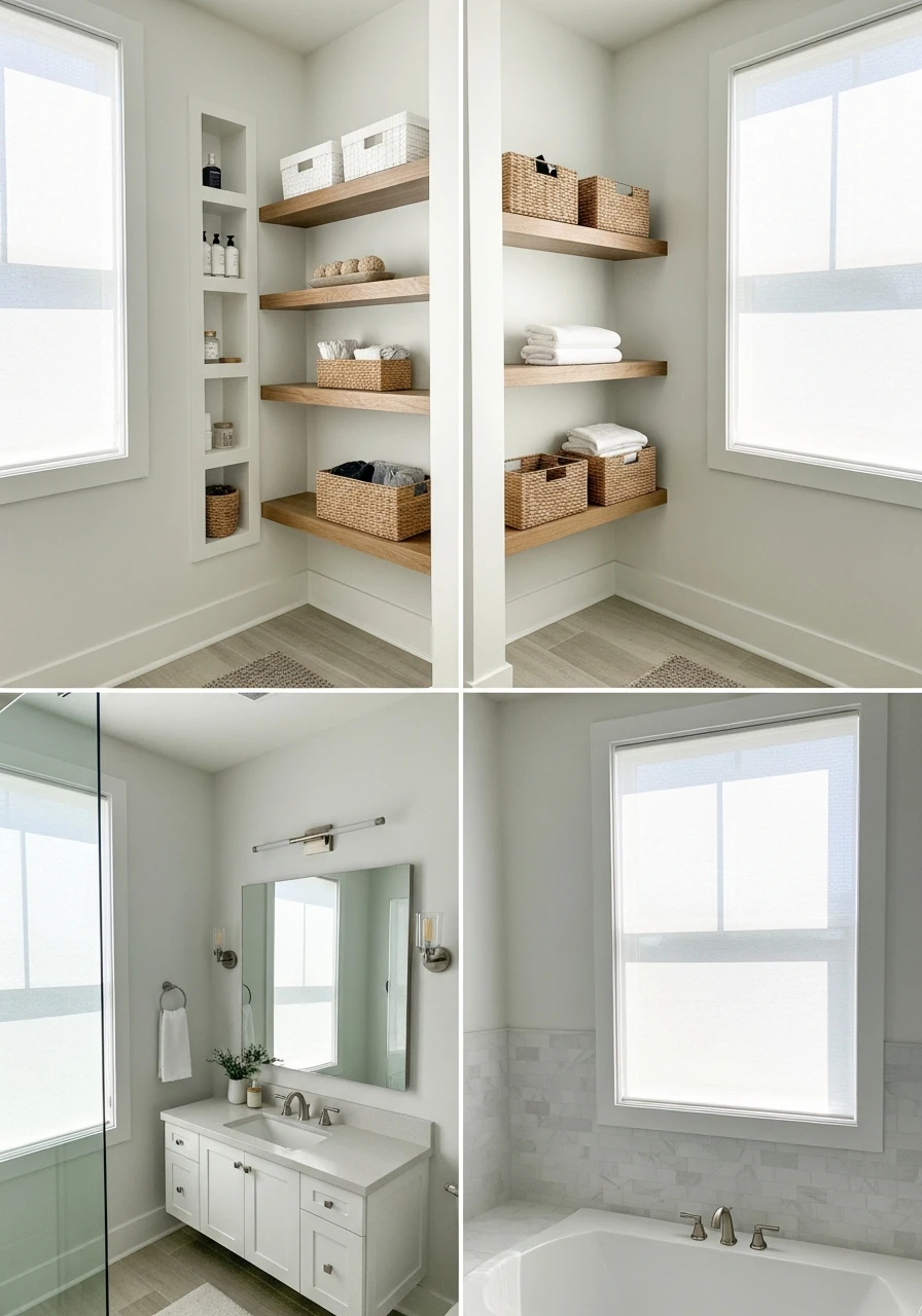 Use Natural Light - 50 Genius Bathroom Storage Ideas That Look Expensive