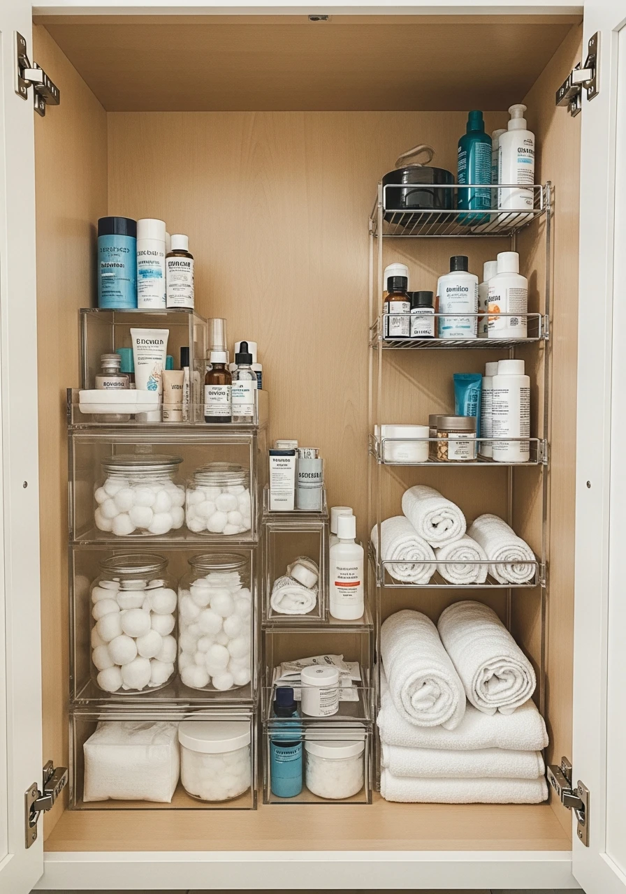 Cabinet Risers - 50 Genius Bathroom Storage Ideas That Look Expensive