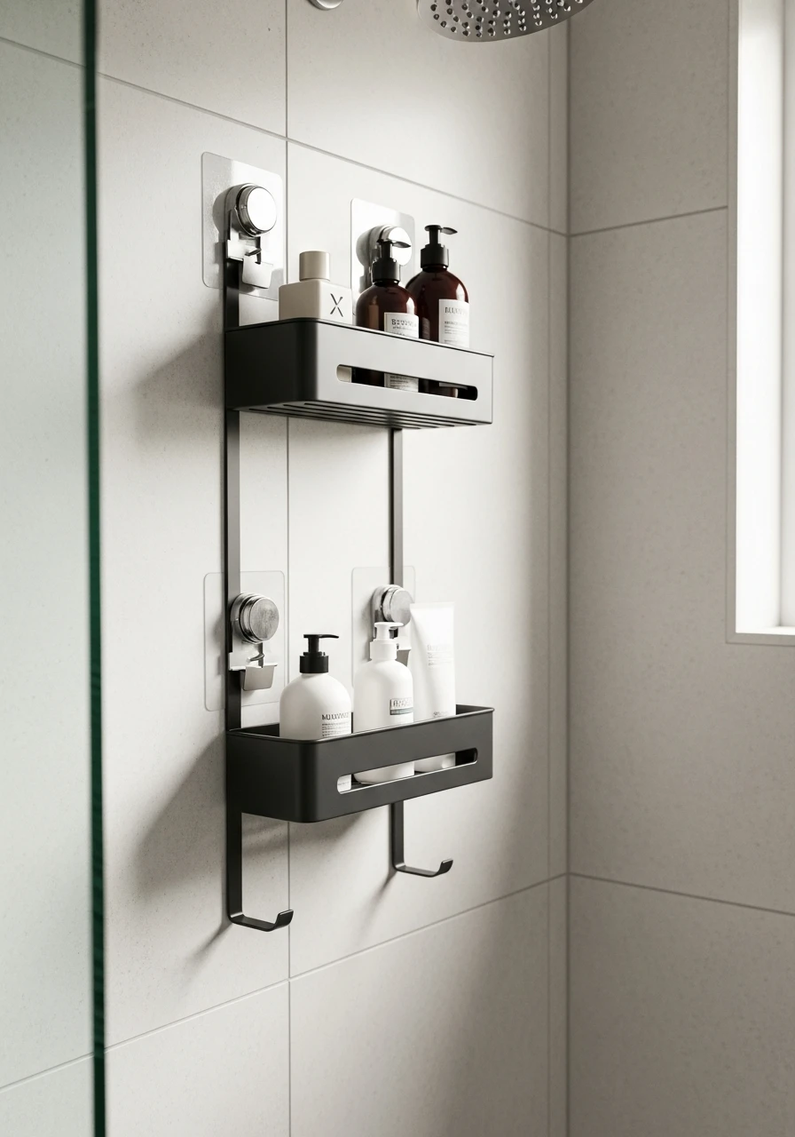 Upgrade Your Shower Caddy - 50 Genius Bathroom Storage Ideas That Look Expensive