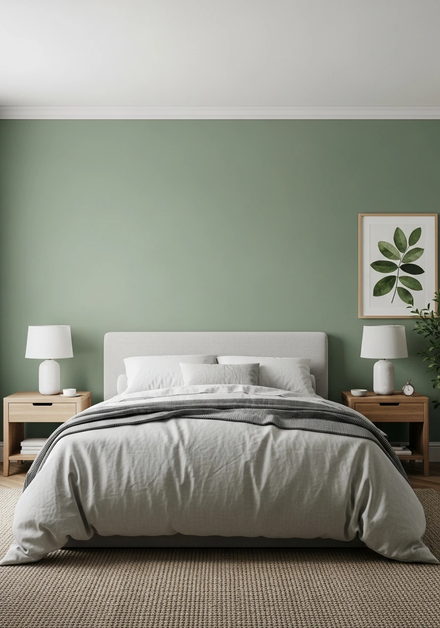 Sage Green Calm Bedroom Walls