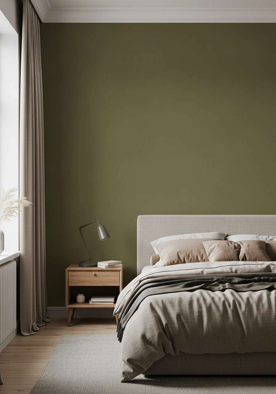 Olive Clay Warm Bedroom Tone