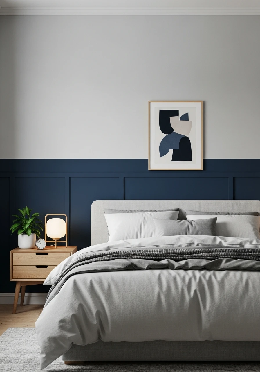 Midnight Blue Cozy Accent Wall