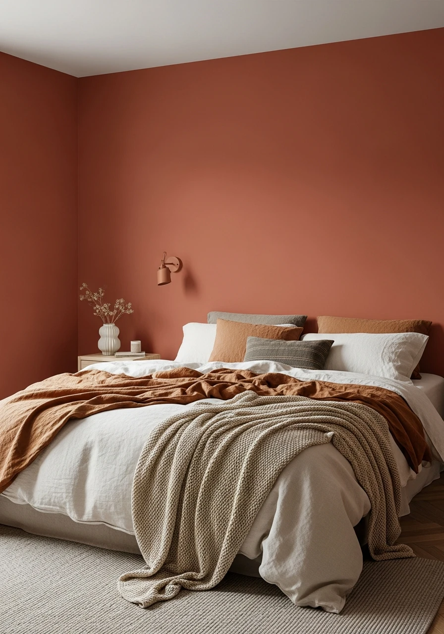 Terracotta Clay Warm Bedroom