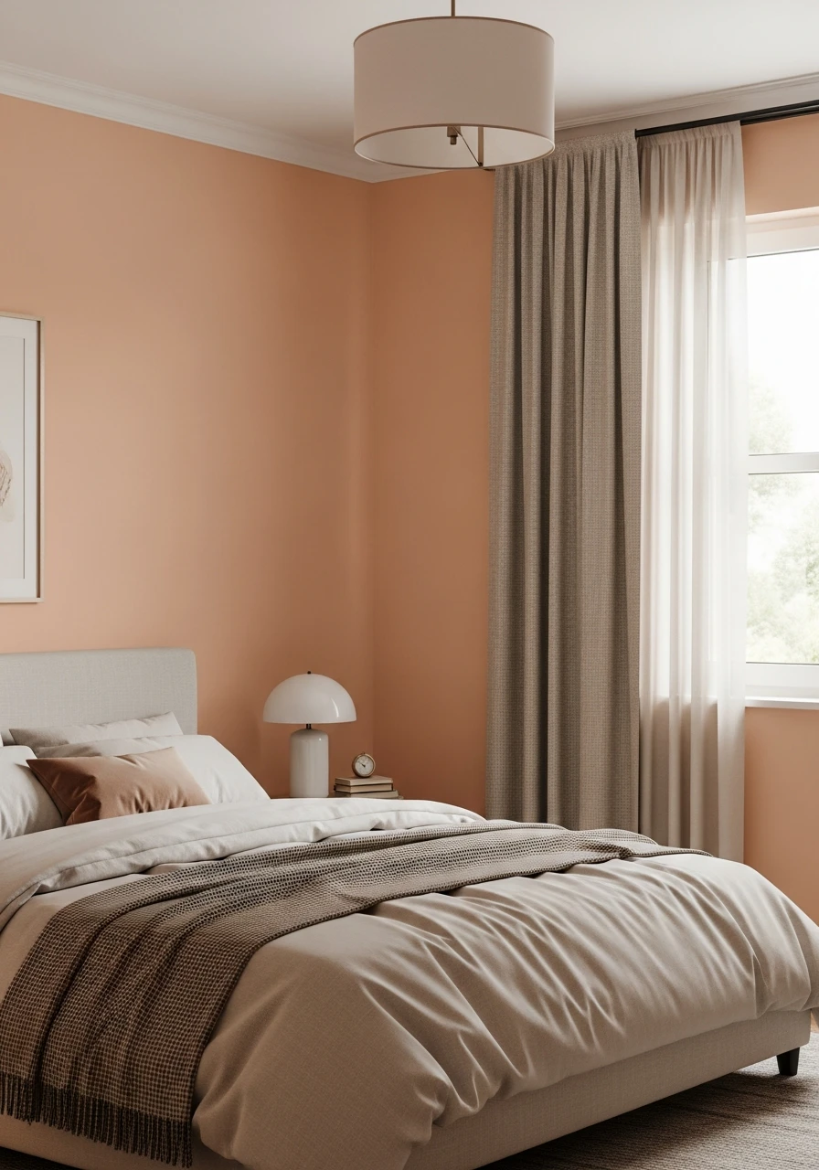 Desert Peach Soft Bedroom Glow