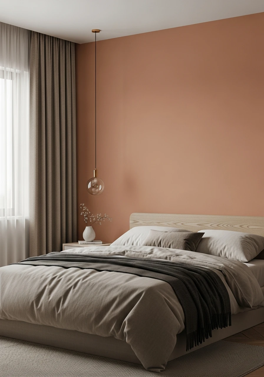 Soft Cinnamon Earthy Bedroom Walls