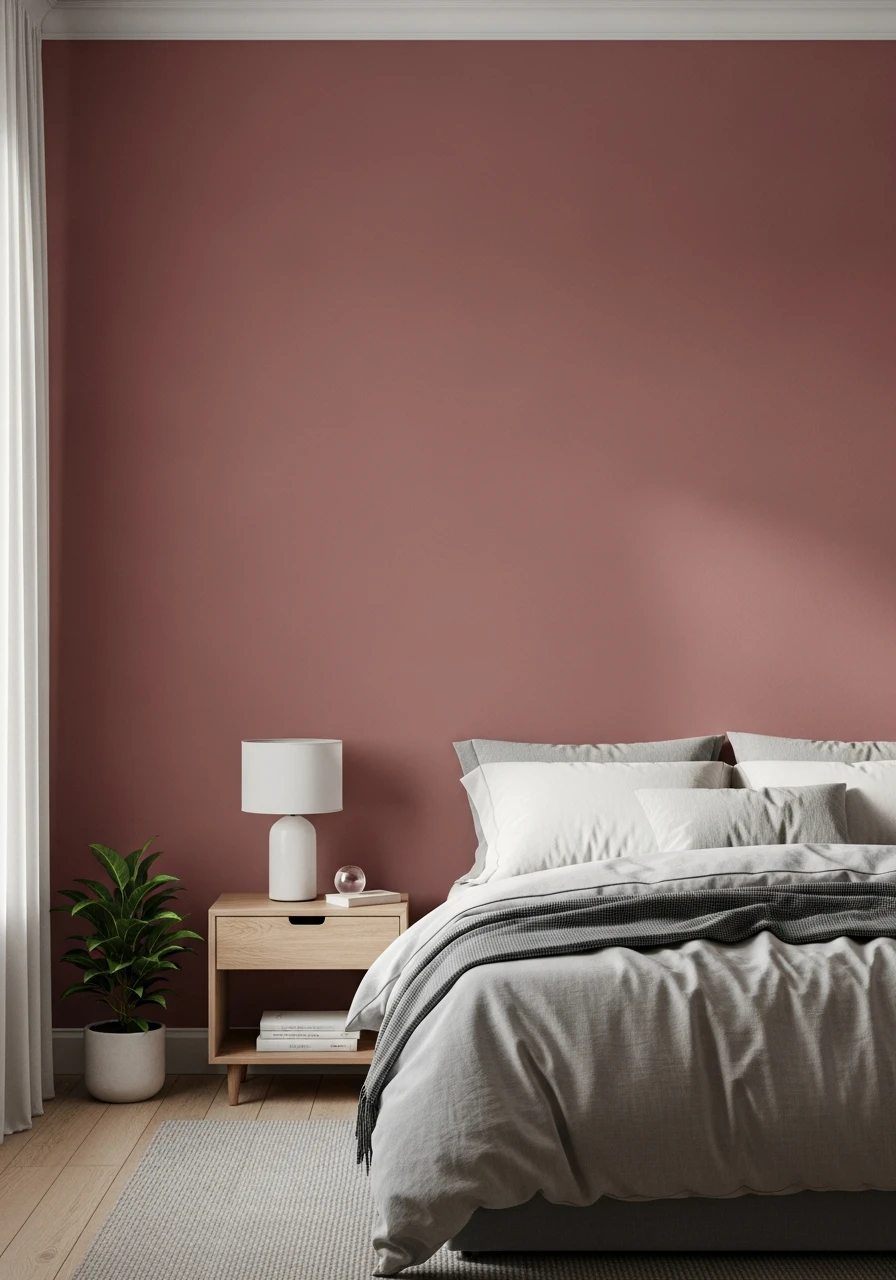 Earthy Mauve Cozy Bedroom Tone