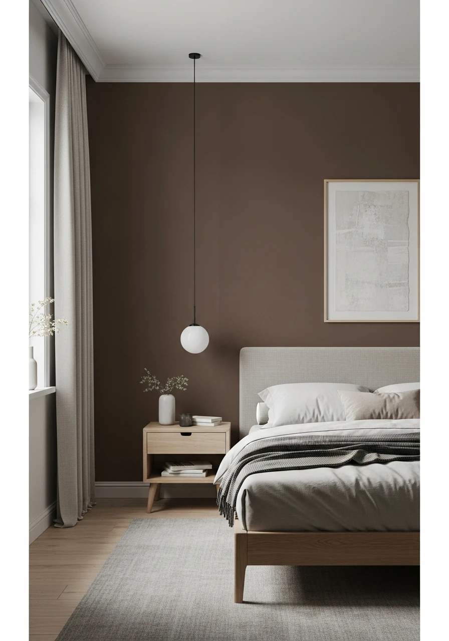 Chocolate Taupe Balanced Bedroom Color