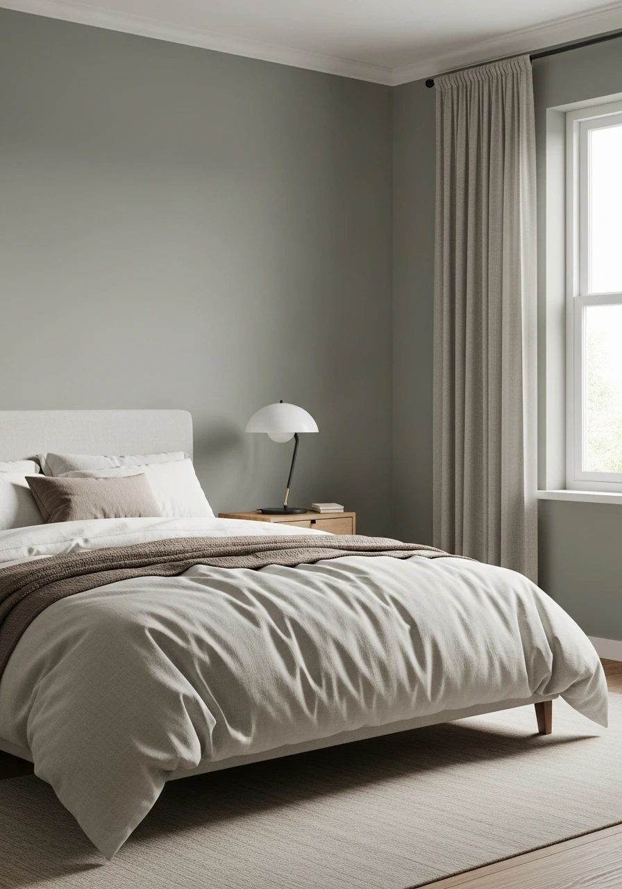 Mushroom Greige Bedroom Walls