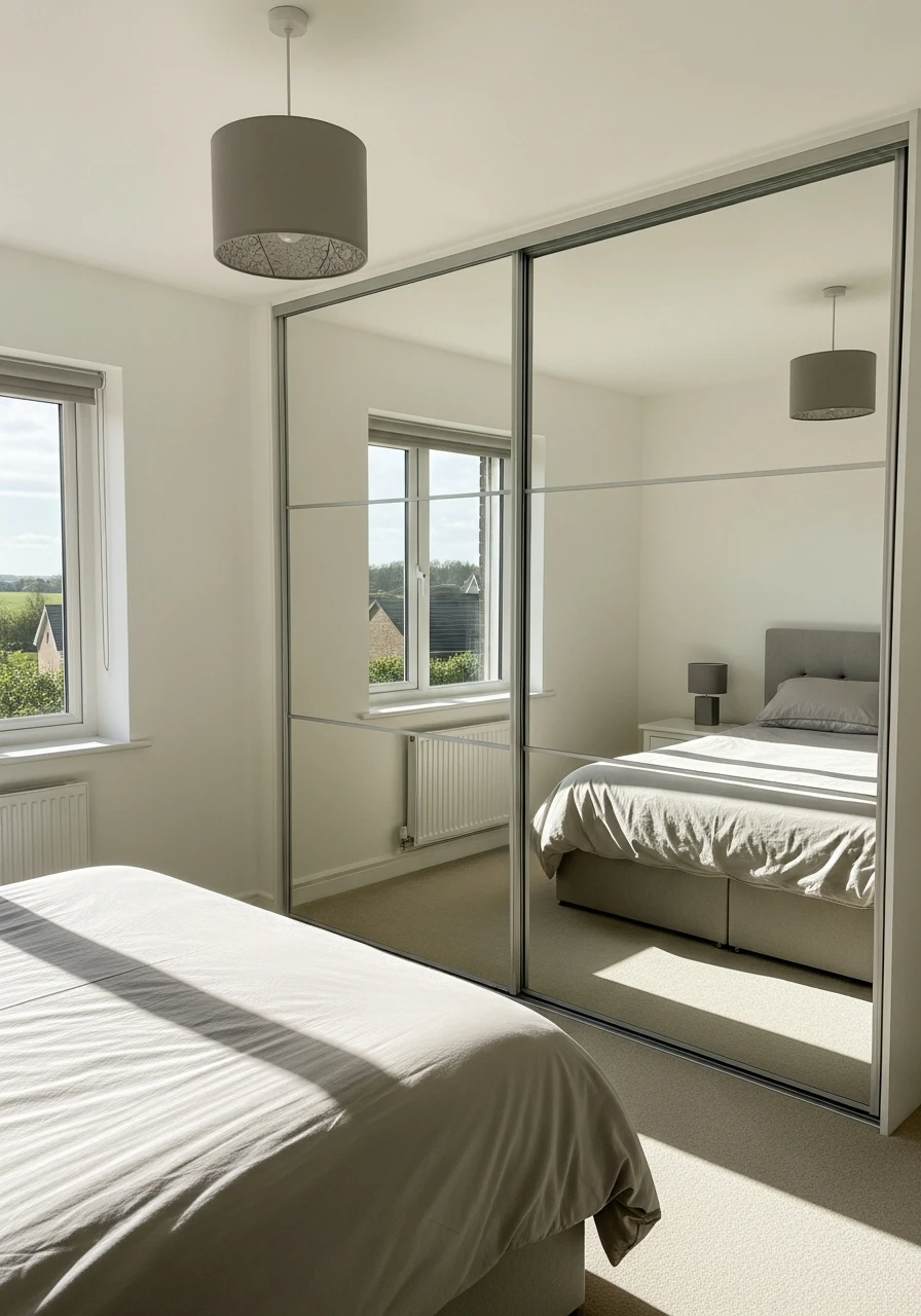 Mirrored Closet Doors - 50 Brilliant Bedroom Storage Ideas to Get That High-End Look (Without the Clutter)