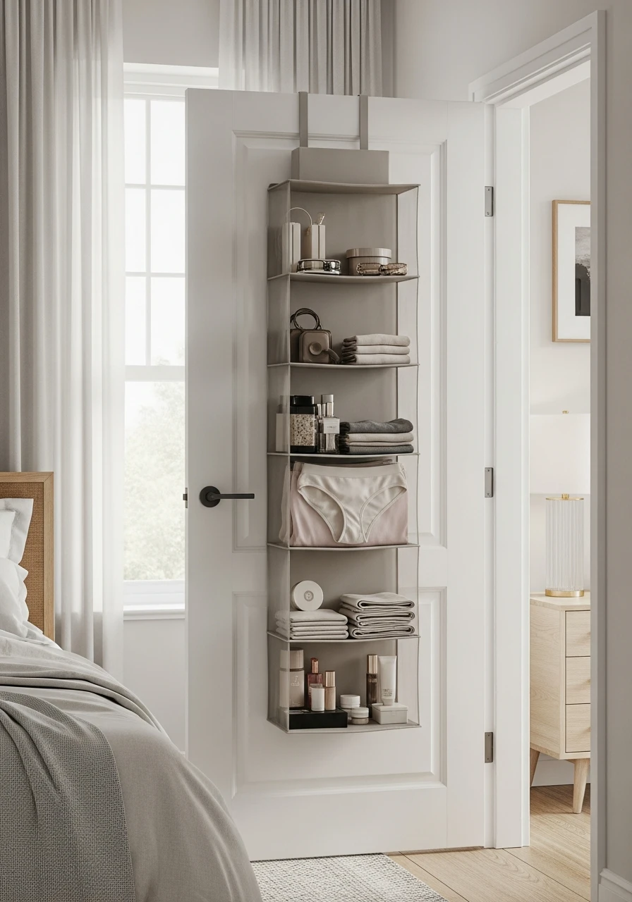 Hanging Door Organizer - 50 Brilliant Bedroom Storage Ideas to Get That High-End Look (Without the Clutter)