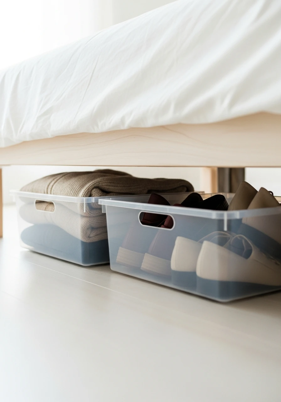 Slide-Out Under-Bed Bins - 50 Brilliant Bedroom Storage Ideas to Get That High-End Look (Without the Clutter)