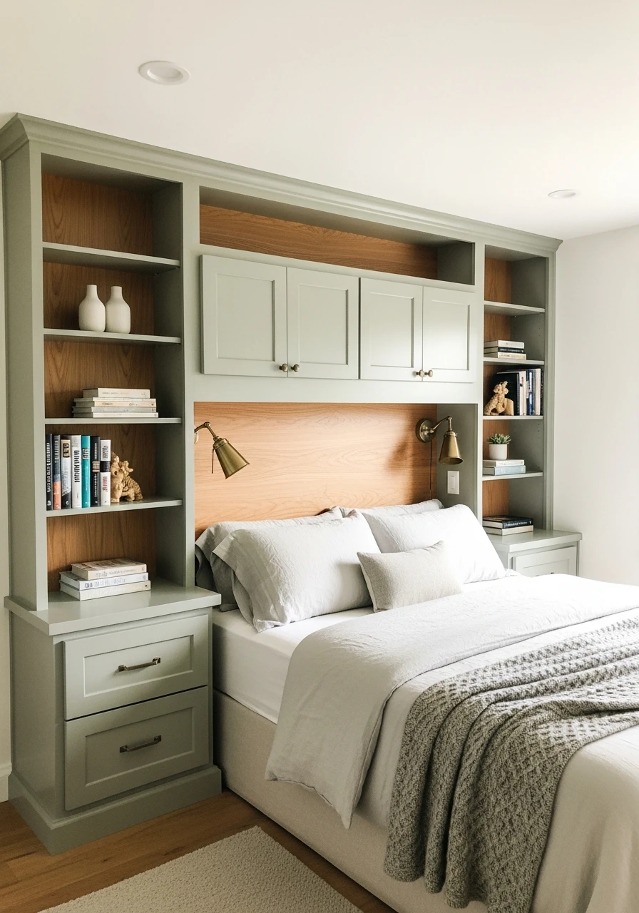 Bed Surround Shelving - 50 Brilliant Bedroom Storage Ideas to Get That High-End Look (Without the Clutter)