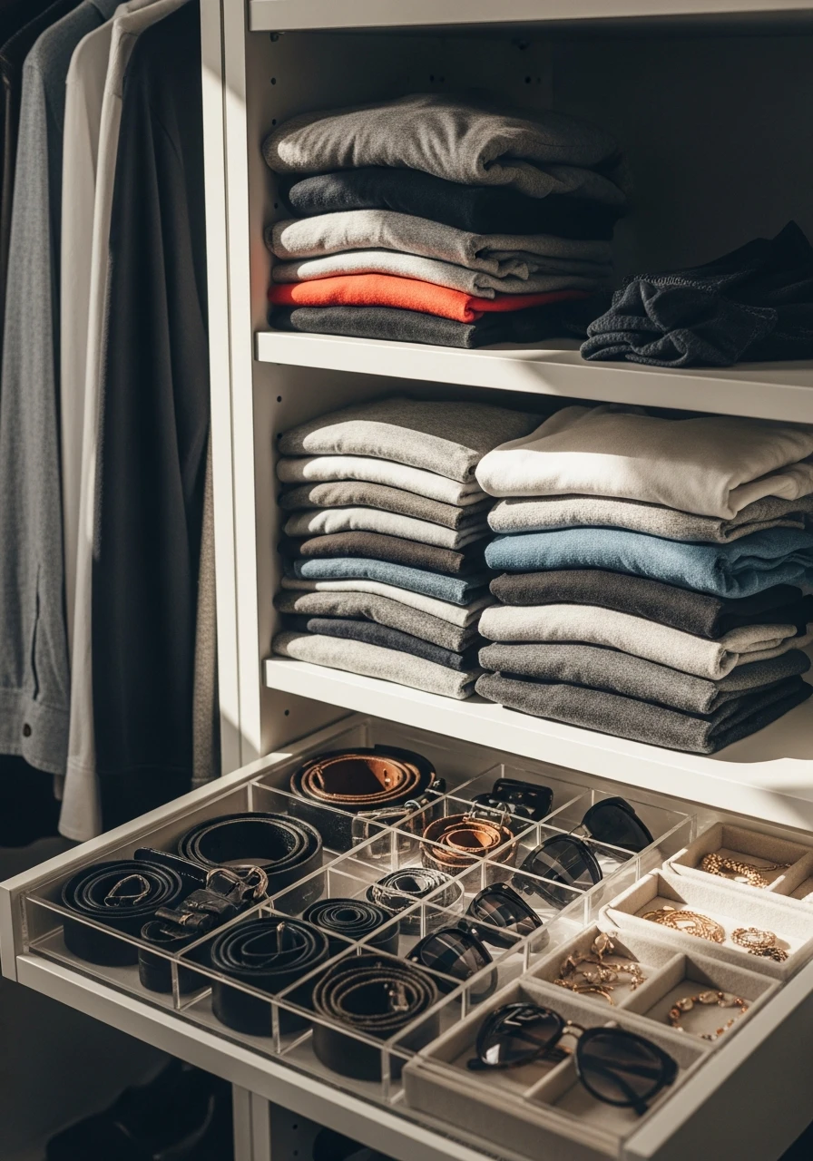 Group Items by Category - 50 Brilliant Bedroom Storage Ideas to Get That High-End Look (Without the Clutter)