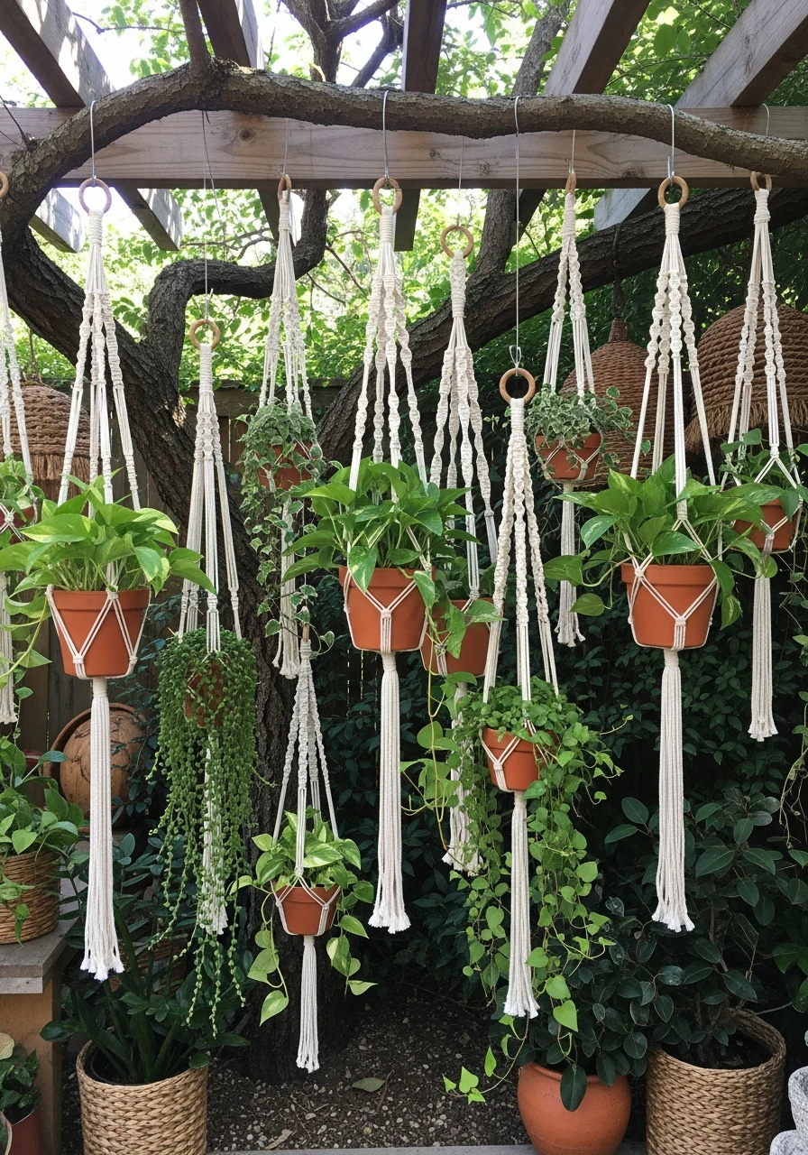 Macramé Plant Hangers - Your Ultimate Guide to Boho Garden Ideas for a Dreamy Outdoor Space
