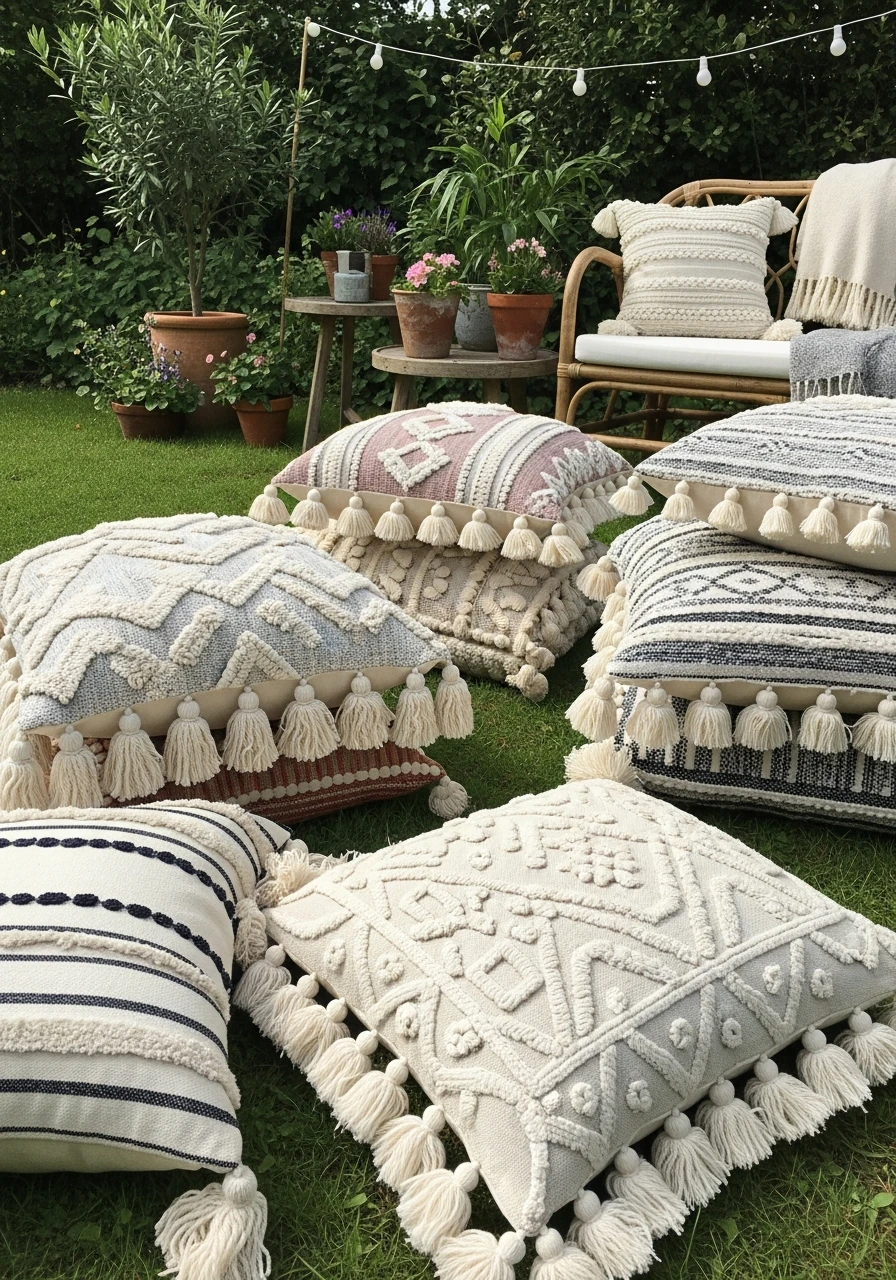 Tassel-Trimmed Textiles - Your Ultimate Guide to Boho Garden Ideas for a Dreamy Outdoor Space