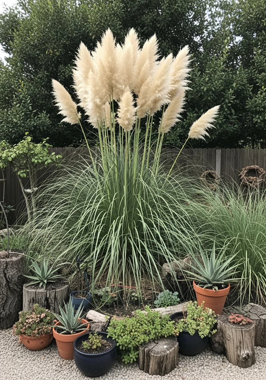 Pampas Grass Feature - Your Ultimate Guide to Boho Garden Ideas for a Dreamy Outdoor Space