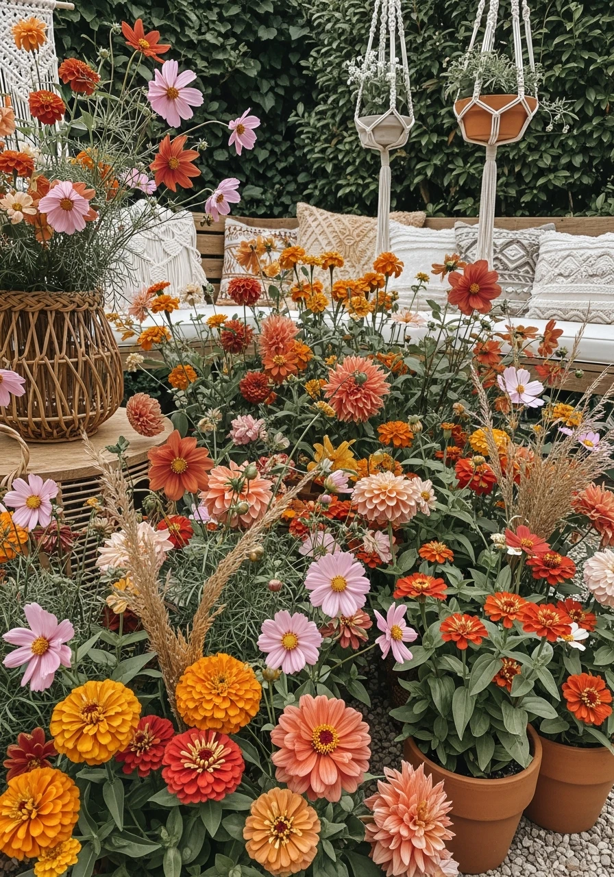 Earth-Toned Flowers - Your Ultimate Guide to Boho Garden Ideas for a Dreamy Outdoor Space