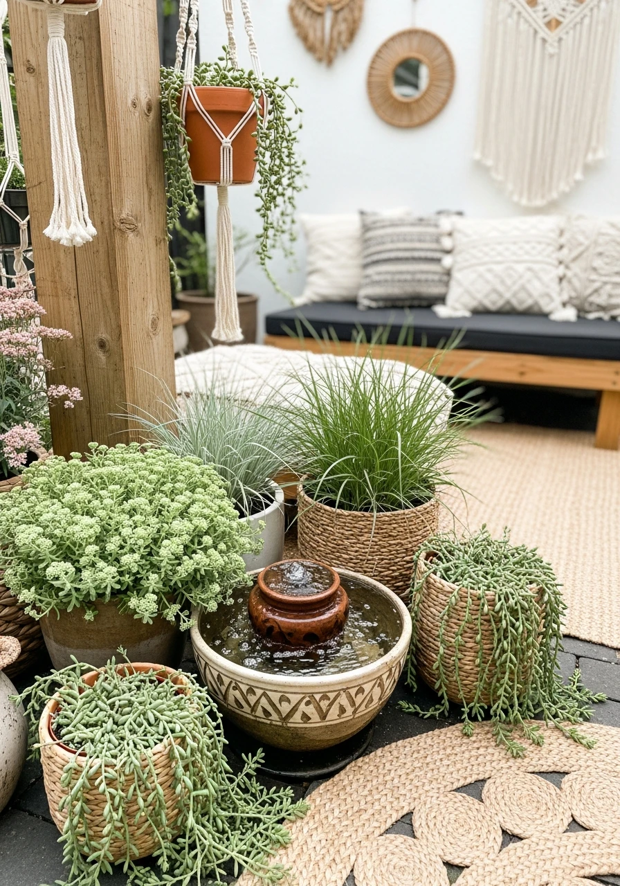 Small Water Feature - Your Ultimate Guide to Boho Garden Ideas for a Dreamy Outdoor Space