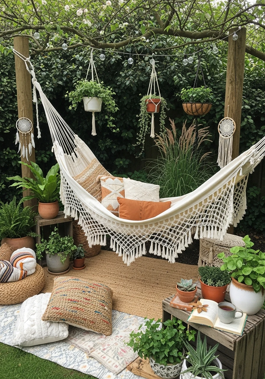 Hammock Chill Zone - Your Ultimate Guide to Boho Garden Ideas for a Dreamy Outdoor Space