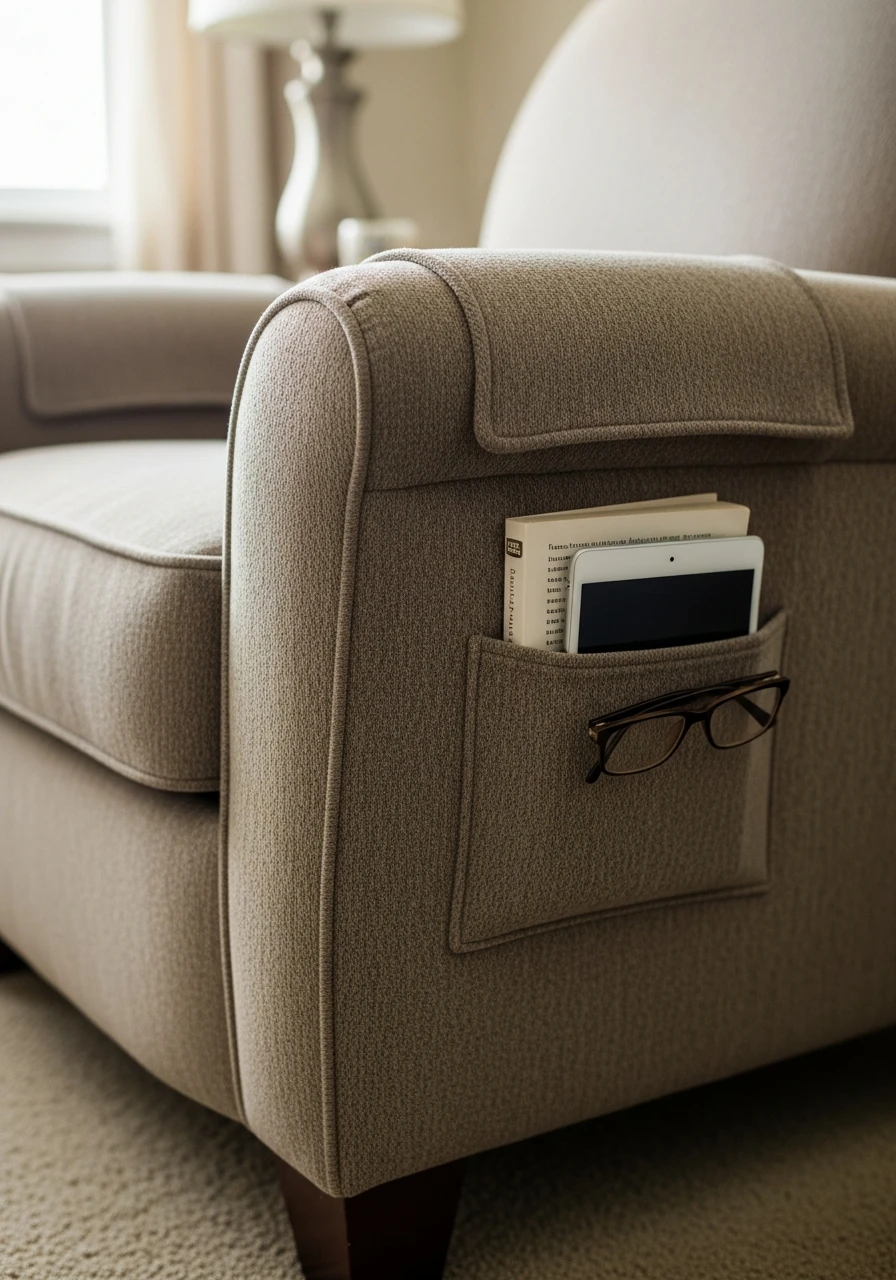 Armchair with Pockets - 45 Genius Book Storage Ideas for a Tidy, High-End Look
