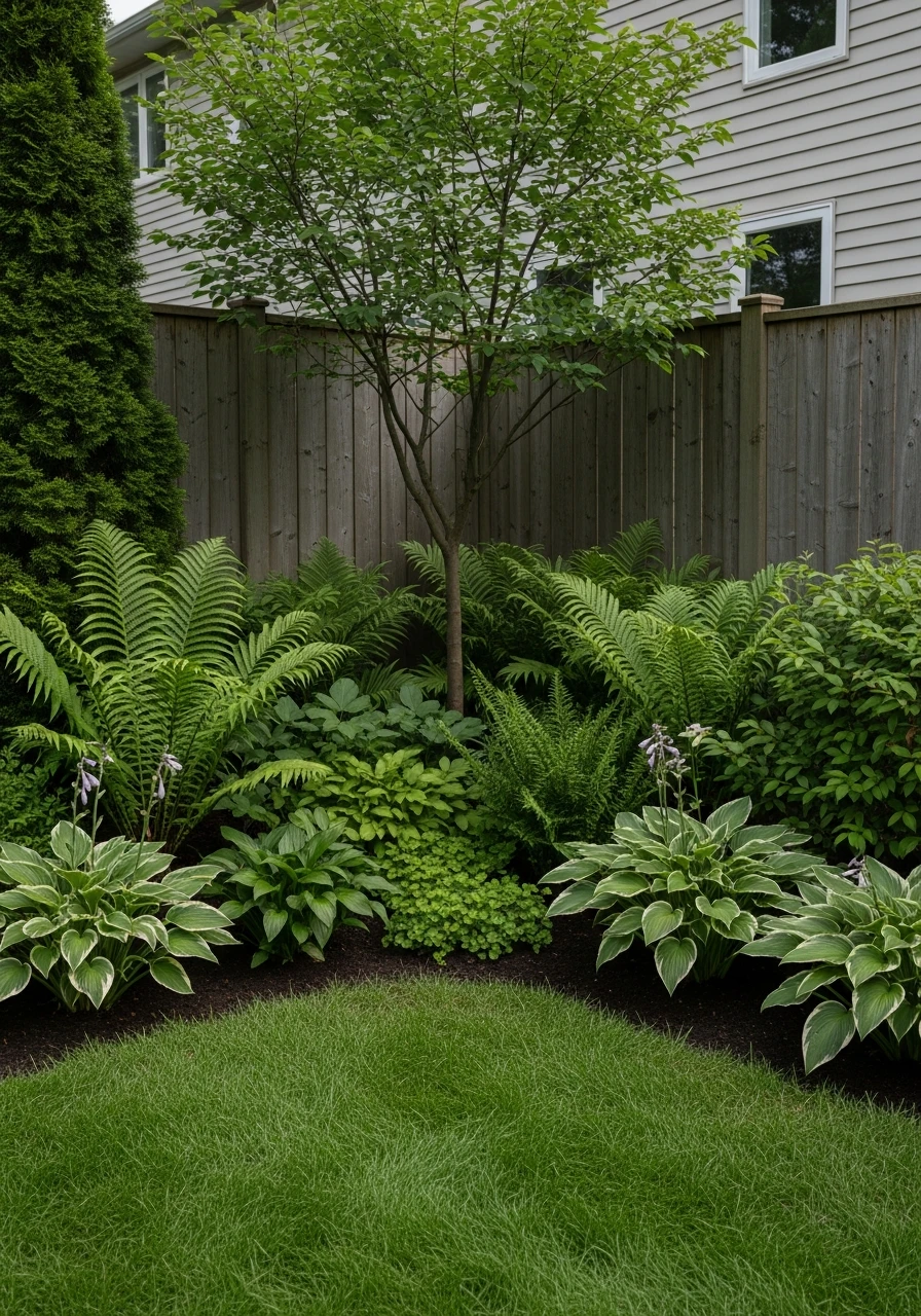 Shaded Corner Garden
