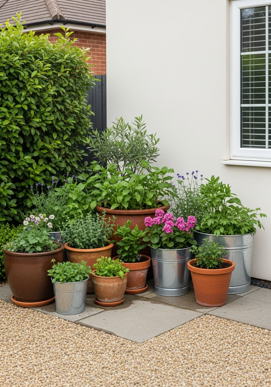 Container Plant Corner Garden