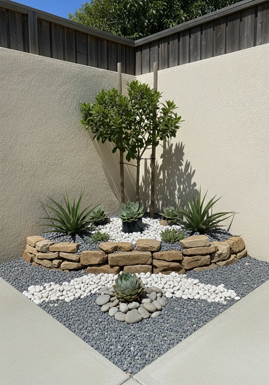 Small Corner Rock Garden