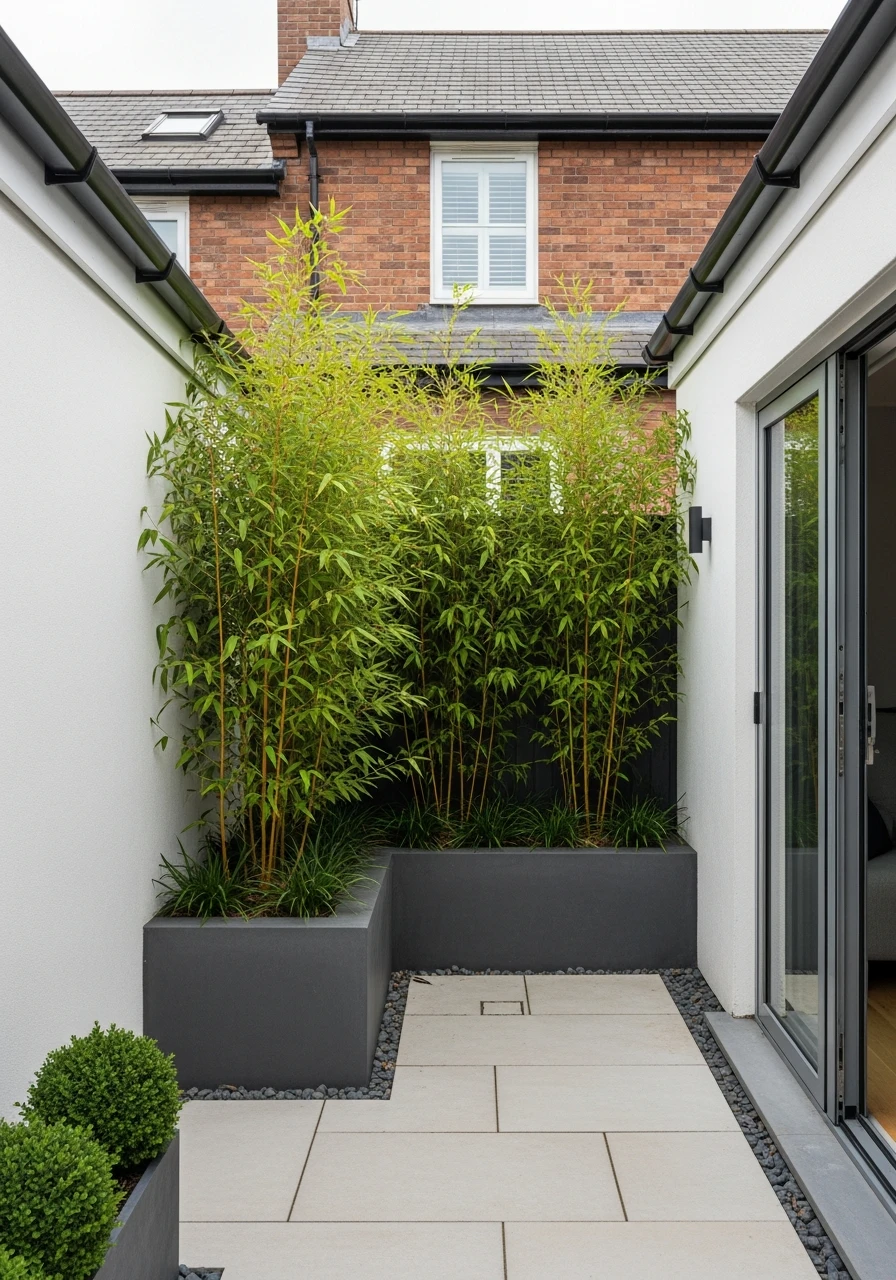 Privacy Bamboo Corner Garden