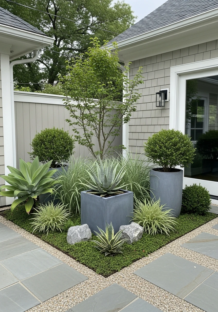 Minimalist Corner Garden