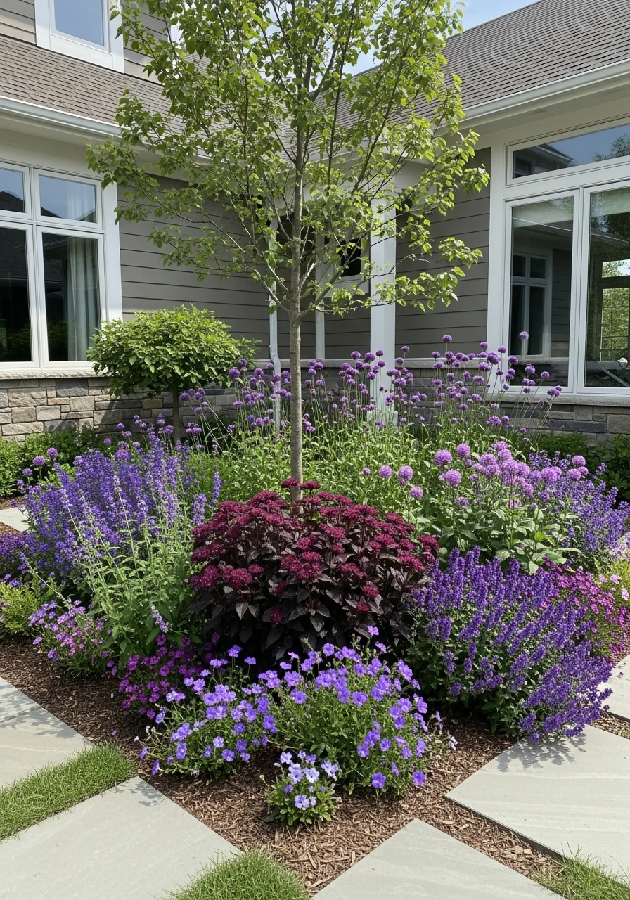 Color Themed Flower Corner Garden