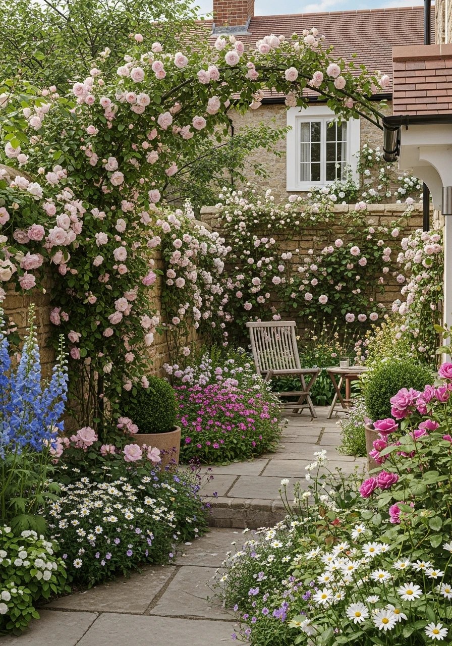 Romantic Rose-Filled Borders