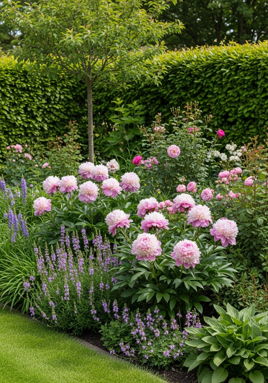 Peony and Rose Combo Garden
